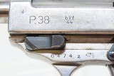 1944 German MAUSER World War II Third Reich “byf/44” Code 9mm C&R P.38 WWII WaA135 Proofed; Designed to Replace the Luger - 7 of 23