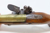 BRASS BARRELED Antique KETLAND-SHARPE EXTRA PROOF FLINTLOCK Pistol Early-1800s Trade Pistol .47 Caliber - 10 of 19