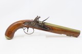 BRASS BARRELED Antique KETLAND-SHARPE EXTRA PROOF FLINTLOCK Pistol Early-1800s Trade Pistol .47 Caliber - 2 of 19