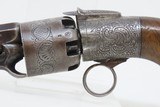 T.L. HOIST Antique TRANSITIONAL Revolver “5” Belgian ENGRAVED H&J Liege Proofed DOUBLE ACTION Bar Hammer Pistol - 4 of 19