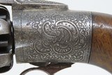 T.L. HOIST Antique TRANSITIONAL Revolver “5” Belgian ENGRAVED H&J Liege Proofed DOUBLE ACTION Bar Hammer Pistol - 6 of 19