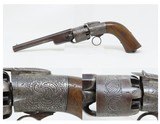 T.L. HOIST Antique TRANSITIONAL Revolver “5” Belgian ENGRAVED H&J Liege Proofed DOUBLE ACTION Bar Hammer Pistol - 1 of 19