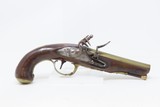 ENGLISH Antique RICHARDS Flintlock BELTHOOK Pistol .50 Caliber Brass Barrel Flintlock w/ PRE-1813 LONDON Proof Marks - 2 of 19