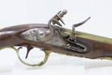 ENGLISH Antique RICHARDS Flintlock BELTHOOK Pistol .50 Caliber Brass Barrel Flintlock w/ PRE-1813 LONDON Proof Marks - 4 of 19