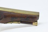 ENGLISH Antique RICHARDS Flintlock BELTHOOK Pistol .50 Caliber Brass Barrel Flintlock w/ PRE-1813 LONDON Proof Marks - 5 of 19