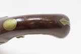 ENGLISH Antique RICHARDS Flintlock BELTHOOK Pistol .50 Caliber Brass Barrel Flintlock w/ PRE-1813 LONDON Proof Marks - 8 of 19
