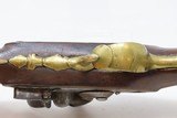 ENGLISH Antique RICHARDS Flintlock BELTHOOK Pistol .50 Caliber Brass Barrel Flintlock w/ PRE-1813 LONDON Proof Marks - 13 of 19