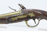 ENGLISH Antique RICHARDS Flintlock BELTHOOK Pistol .50 Caliber Brass Barrel Flintlock w/ PRE-1813 LONDON Proof Marks - 18 of 19