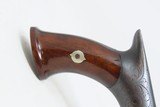 Antique UNDERHAMMER American Style PERCUSSION .36 SAW HANDLE Belt Pistol
With Beautiful Bulbous WALNUT STOCK - 15 of 17