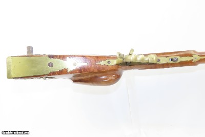 K. KIENDLBACHER Bellows LANCASTER, PENNSYLVANIA Tip-Up AIR GUN .34 8.5mm 19th Century RELIEF CARVED GERMANIC STOCK - Image 6 of 18