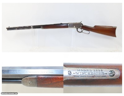 Iconic WINCHESTER Model 1892 Lever Action REPEATING RIFLE in .25-20 WCF C&R TURN of the CENTURY Lever Action Rifle Made in 1912