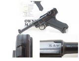 “1940” Date World War II German Mauser “42” Code 9mm LUGER PISTOL WWII
ICONIC World War II German Semi-Automatic Sidearm