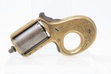 ENGRAVED Antique JAMES REID “My Friend” KNUCKLE DUSTER .22 Caliber REVOLVER 1870s Catskill, New York BRASS KNUCKLE PISTOL Combination - 2 of 13