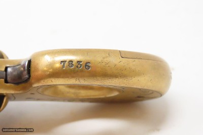ENGRAVED Antique JAMES REID “My Friend” KNUCKLE DUSTER .22 Caliber REVOLVER 1870s Catskill, New York BRASS KNUCKLE PISTOL Combination - Image 9 of 13