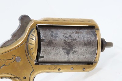 ENGRAVED Antique JAMES REID “My Friend” KNUCKLE DUSTER .22 Caliber REVOLVER 1870s Catskill, New York BRASS KNUCKLE PISTOL Combination - Image 13 of 13