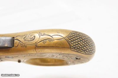 ENGRAVED Antique JAMES REID “My Friend” KNUCKLE DUSTER .22 Caliber REVOLVER 1870s Catskill, New York BRASS KNUCKLE PISTOL Combination - Image 7 of 13