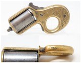ENGRAVED Antique JAMES REID “My Friend” KNUCKLE DUSTER .22 Caliber REVOLVER 1870s Catskill, New York BRASS KNUCKLE PISTOL Combination - 1 of 13