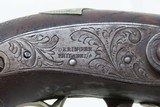 1850s Antique HENRY DERINGER .41 CALIBER Percussion Pistol ENGRAVED Lincoln Very Historically Charged Little Hideout Gun! - 6 of 17