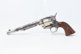 Rare 1890 GOVT CAVALRY OVERRUN COLT SINGLE ACTION ARMY Revolver SAA Antique Rinaldo A. Carr Inspected Nickel Finish 7 1/2” .45 - 2 of 21