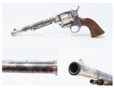Rare 1890 GOVT CAVALRY OVERRUN COLT SINGLE ACTION ARMY Revolver SAA Antique Rinaldo A. Carr Inspected Nickel Finish 7 1/2” .45