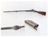 Antique BELGIAN 16 Ga. Double Barrel Side by Side FLINTLOCK Shotgun 1800s SxS Belgian HOMESTEAD Hunting/Fowling Piece