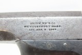 Antique BROWN MANUFACTURING Co. .41 Caliber “SOUTHERNER” SS Deringer Pistol Desirable .41 Caliber Deringer - 10 of 17