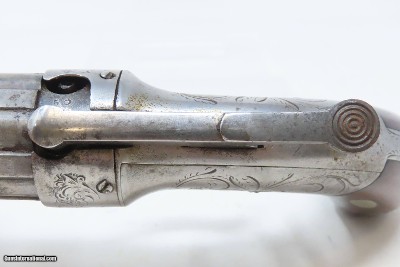 ANTEBELLUM Antique STOCKING & Co. .31 Percussion PEPPERBOX Point & ShootENGRAVED Pre-CIVIL WAR Era 6-Shot BELLY GUN - Image 10 of 18
