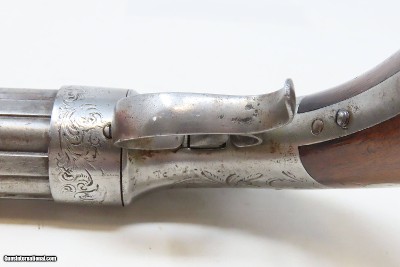 ANTEBELLUM Antique STOCKING & Co. .31 Percussion PEPPERBOX Point & ShootENGRAVED Pre-CIVIL WAR Era 6-Shot BELLY GUN - Image 13 of 18