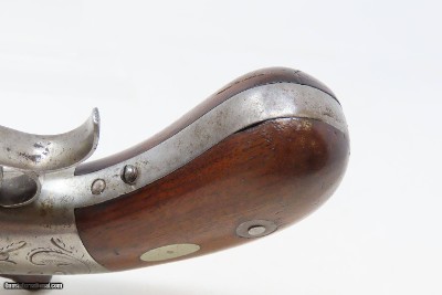 ANTEBELLUM Antique STOCKING & Co. .31 Percussion PEPPERBOX Point & ShootENGRAVED Pre-CIVIL WAR Era 6-Shot BELLY GUN - Image 12 of 18