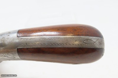ANTEBELLUM Antique STOCKING & Co. .31 Percussion PEPPERBOX Point & ShootENGRAVED Pre-CIVIL WAR Era 6-Shot BELLY GUN - Image 9 of 18
