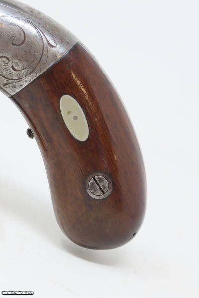 ANTEBELLUM Antique STOCKING & Co. .31 Percussion PEPPERBOX Point & ShootENGRAVED Pre-CIVIL WAR Era 6-Shot BELLY GUN - Image 3 of 18
