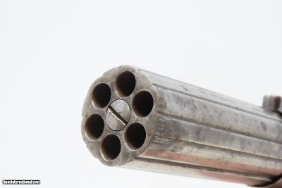ANTEBELLUM Antique STOCKING & Co. .31 Percussion PEPPERBOX Point & ShootENGRAVED Pre-CIVIL WAR Era 6-Shot BELLY GUN - Image 8 of 18