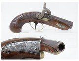 ENGRAVED Antique HENRY DERINGER .50 Percussion Pistol RIVERBOAT GAMBLERS
CALIFORNIA GOLD RUSH Era Pistol w/SILVER INLAYS