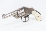 Antique SMITH & WESSON 2nd Model .38 S&W Safety Hammerless “LEMON SQUEEZER” 5-Shot Top Break with PEARL GRIPS & NICKEL FINISH - 2 of 17