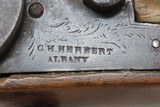 ENGRAVED Antique G.H. HERBERT Saw Handle SILVER TRIMMED Percussion Pistol
Mid-1800s TARGET PISTOL Made in ALBANY, NEW YORK - 6 of 19