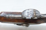 BEAUTIFUL 19th Ct EUROPEAN Antique Percussion BELT Pistol ENGRAVED HARDWARE With Ribbed Twist Pattern Barrel & Silver Inlaid Stock - 11 of 16