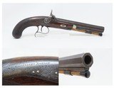 Antique GRIFFITHS Belt Pistol ENGRAVED LONDON English .62 Caliber British BIG BORE Pistol Made Circa Mid-1800s - 1 of 17