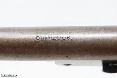 RARE Antique “DICTATOR” Revolver by HOPKINS & ALLEN .38 RIMFIREWith GREAT CYLINDER SCENES: Eagle, Bear, Brave, Dog, Panoply - Image 8 of 21