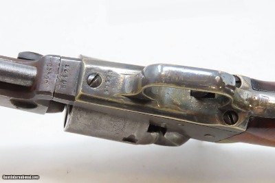 EARLY 1852 mfr Antique COLT Model 1849 POCKET Revolver ANTEBELLUM CIVIL WAR With Stagecoach Robbery Cylinder Scene! - Image 13 of 21