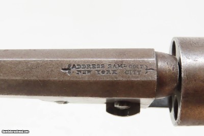 EARLY 1852 mfr Antique COLT Model 1849 POCKET Revolver ANTEBELLUM CIVIL WAR With Stagecoach Robbery Cylinder Scene! - Image 9 of 21