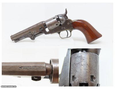 EARLY 1852 mfr Antique COLT Model 1849 POCKET Revolver ANTEBELLUM CIVIL WAR With Stagecoach Robbery Cylinder Scene!