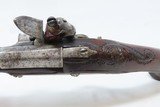 1700s DAINTY EUROPEAN Antique FLINTLOCK Pistol CARVED Stock .32 Caliber 18th Century Lady’s Defense Weapon - 8 of 16