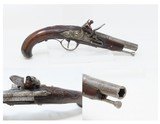 1700s DAINTY EUROPEAN Antique FLINTLOCK Pistol CARVED Stock .32 Caliber 18th Century Lady’s Defense Weapon