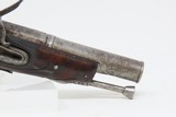 1700s DAINTY EUROPEAN Antique FLINTLOCK Pistol CARVED Stock .32 Caliber 18th Century Lady’s Defense Weapon - 5 of 16