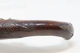 1700s DAINTY EUROPEAN Antique FLINTLOCK Pistol CARVED Stock .32 Caliber 18th Century Lady’s Defense Weapon - 7 of 16