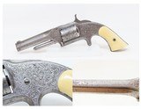 Scarce ENGRAVED IVORY Antique SMITH & WESSON No. 1 1/2 .32 Revolver WILD WEST Functional Art Made Circa 1868!