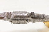 Scarce ENGRAVED IVORY Antique SMITH & WESSON No. 1 1/2 .32 Revolver WILD WEST Functional Art Made Circa 1868! - 8 of 19