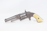 Scarce ENGRAVED IVORY Antique SMITH & WESSON No. 1 1/2 .32 Revolver WILD WEST Functional Art Made Circa 1868! - 2 of 19