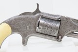 Scarce ENGRAVED IVORY Antique SMITH & WESSON No. 1 1/2 .32 Revolver WILD WEST Functional Art Made Circa 1868! - 18 of 19