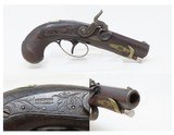 ENGRAVED Antique HENRY DERINGER .45 Percussion Pistol RIVERBOAT GAMBLERS
CALIFORNIA GOLD RUSH Era Pistol w/SILVER INLAYS